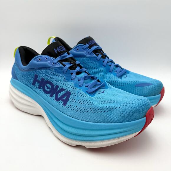 Hoka Mens Bondi 8 Running Sneakers US 12 D Blue Athletic EUC main image 10